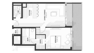 Apartment floor plan, 3 bedrooms in Amazonia No. 11027
